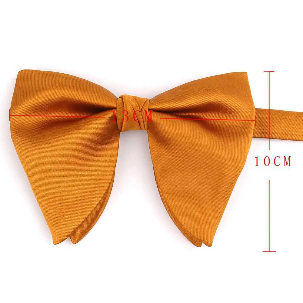 Wedding Bowtie For Groom Oversize Bow tie For Men Women Big Bow knot Adult Solid Bow Ties Cravats Groomsmen Rust Brown Bowties Y240830