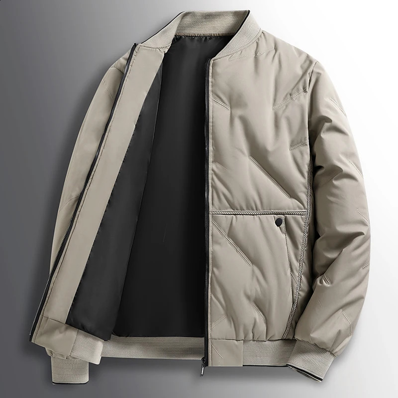 Mens thick waterproof jacket bread jacket windproof jacket warm parka coat casual coat winter autumn 240830