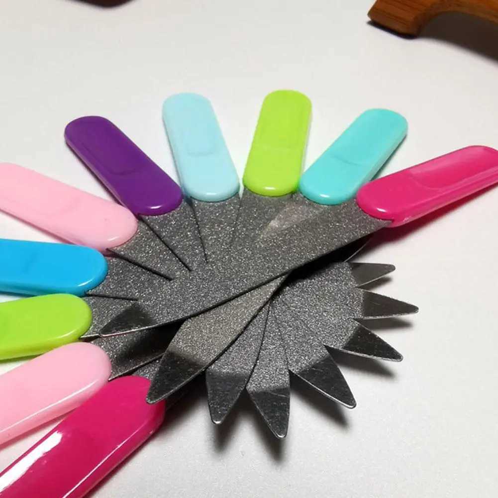 Nail file for stainless steel natural nails sharp pointed Ti R0A3 sword finger file W240829