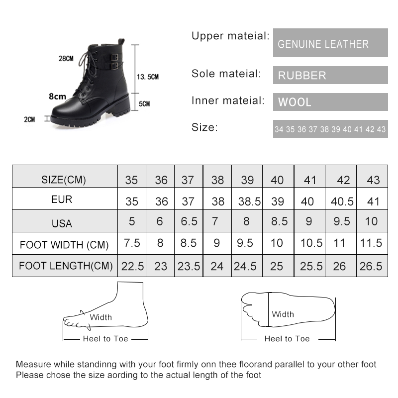 AIYUQI Women Winter Boots Large Size New Natural Wool Warm Women Snow Boots Mid-heel Marton Genuine Leather Women Short Boots