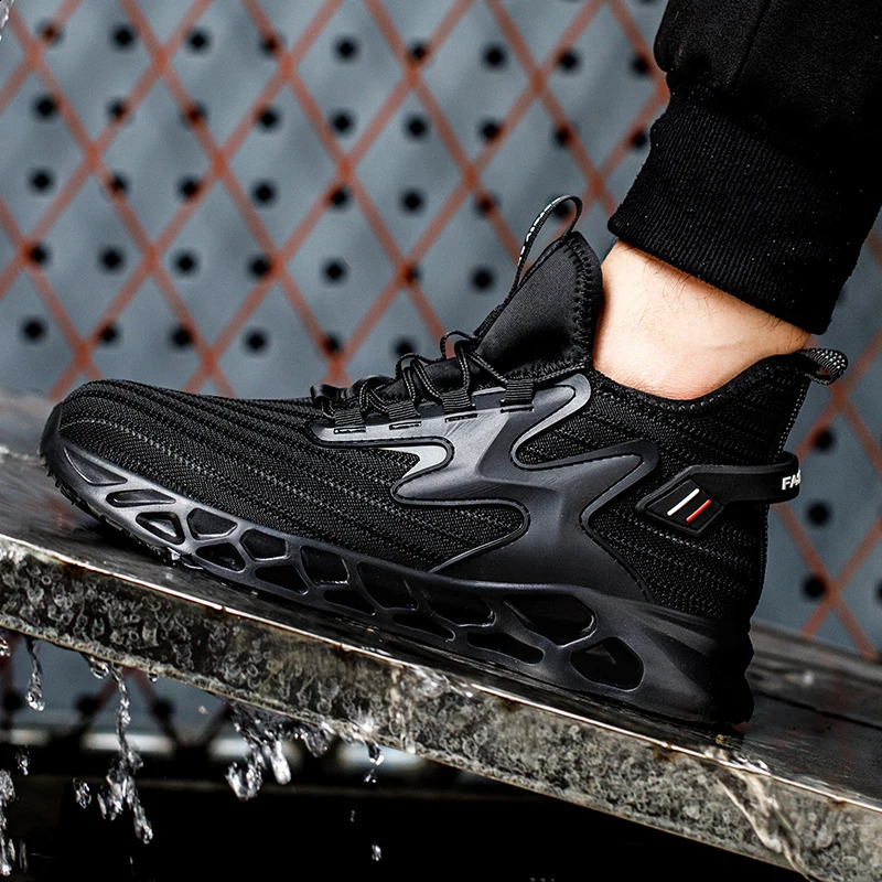 Breathable Men Work Safety Shoes Anti-smashing Steel Toe Cap Working Boots Construction Indestructible Work Sneakers Men Shoes 240819