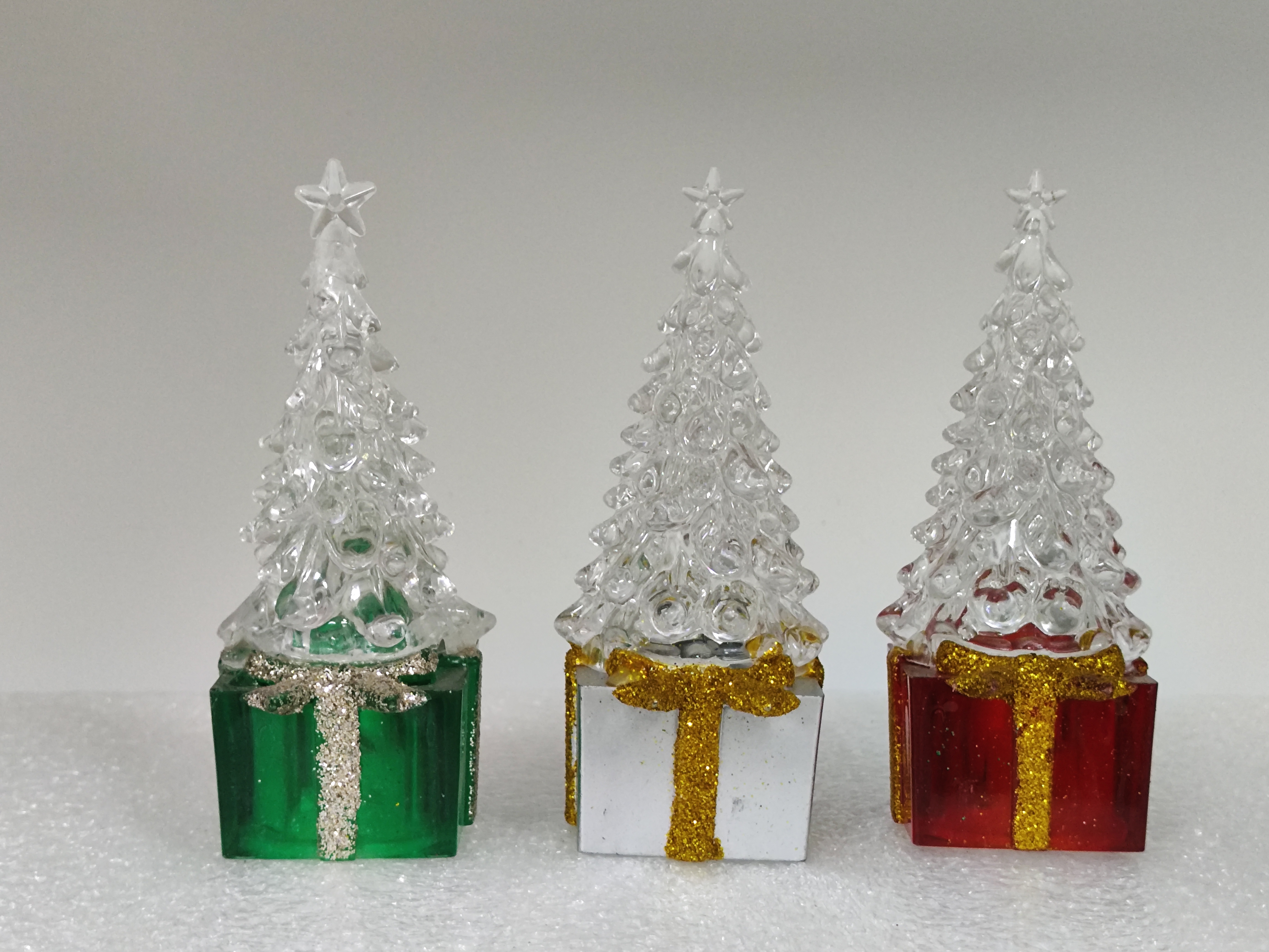 Five star Christmas tree gift box three sets to give children holiday gifts PS material small ornaments