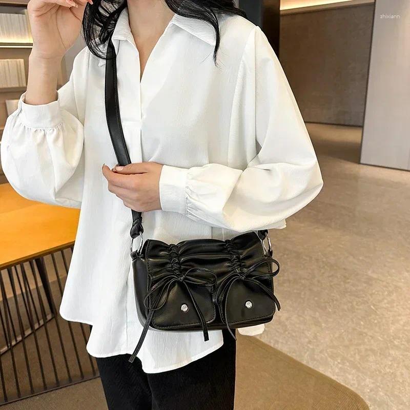 Free Shipping Shoulder Bags Pu Zipper Bow Ladies 2024 Fashion Simplicity Classics Crossbody For Women Bolsas Femininas Designer Bag Luxury Bag Tote Ba
