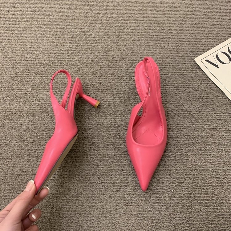 Fashion Women Sandals Party Pumps Thin High Heels Elastic Band Black White Beige Rose Summer Dress Shoes Woman Ladie Pumps