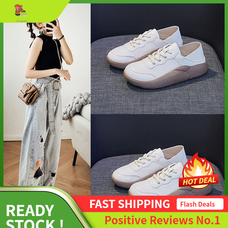 Ddmysports Spring New Korean Edition Little White Ins Students Casual Street Photography Shoes For Women Thick Soled Eight Increasing S OUTDOOR