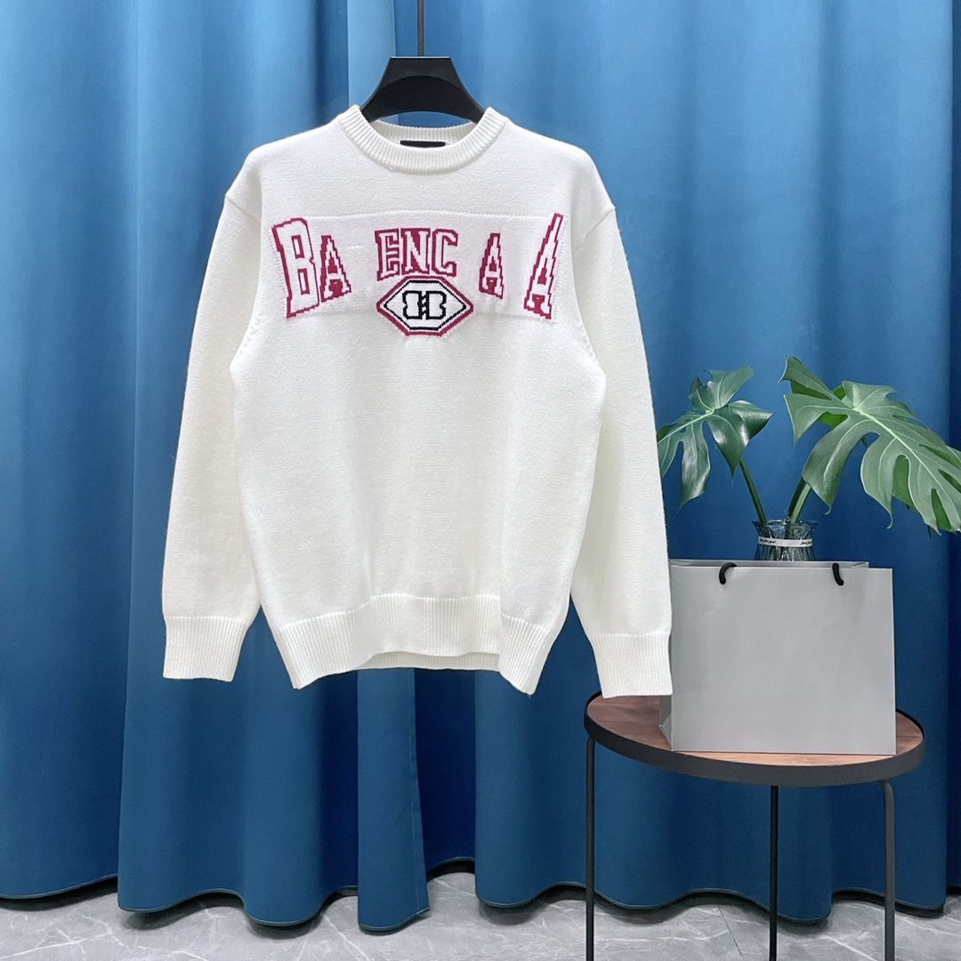 Top designer luxury Mens Sweaters Embroidery letters Knit Jacquard Sweater Men Women Quality Loose Sweatshirts hoodie jacket Clothing s-xxl