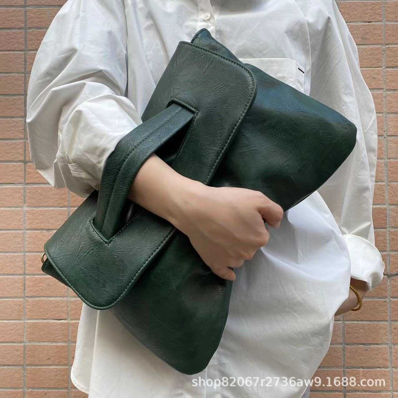 PU Crossbody Single Shoulder Strap Set Handbag Large Capacity Document Bag Storage Bag Official Document bags 240815