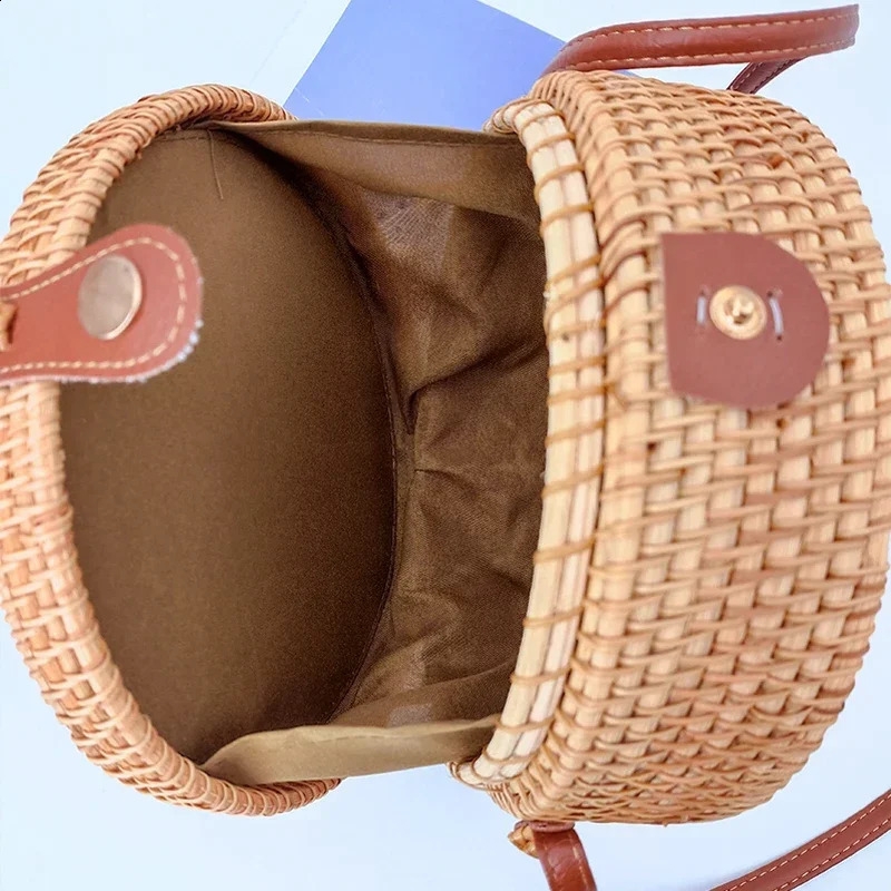 Square Round Multi layer Style Straw Bag Handbag for Women Summer Lattan Beach Bohemian Fashion 240830