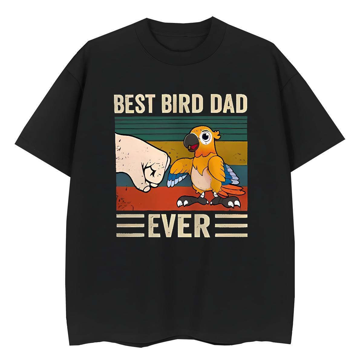 Unisex Women Tees 230g Pure Cotton bird Hip Hop Street T-Shirts for Women O Neck Short Sleeves Anime Print Tops