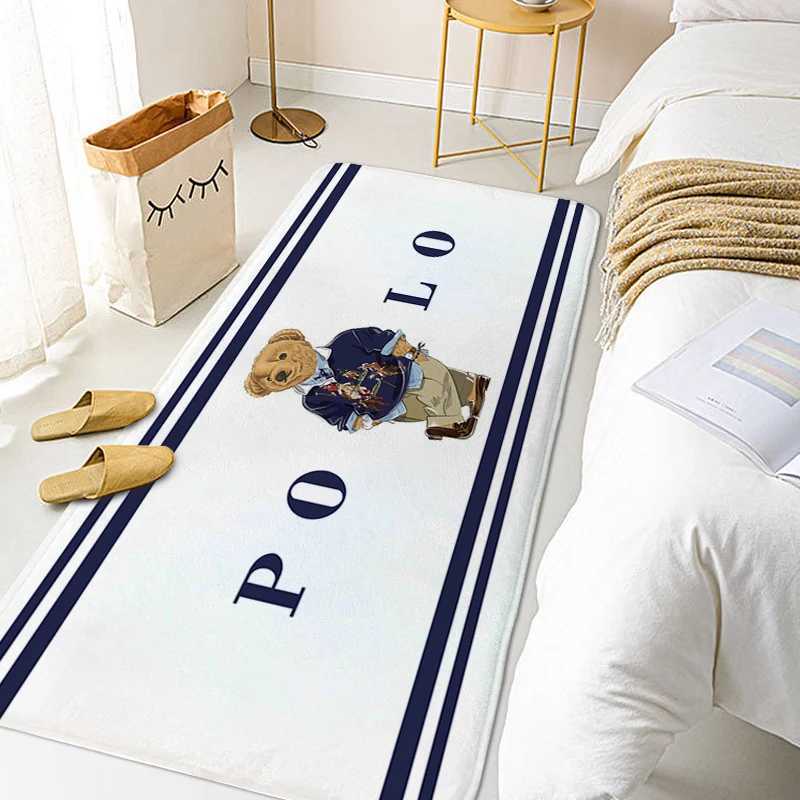 Carpet Bedroom Carpet A-Polos Hallway Bathroom Mat Washable Non slip Kitchen Carpet Access Control Home Decor T240829