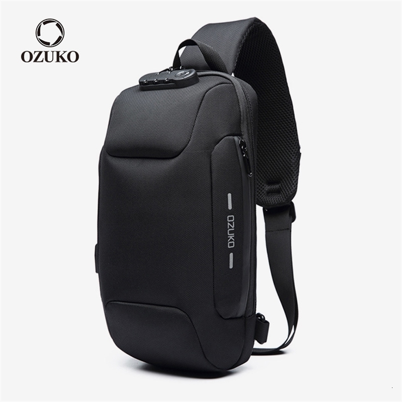 OZUKO Quality Multifunction Crossbody Bag for Men Anti-theft Shoulder Messenger Bags Male Waterproof Short Trip Chest Bag Pack 240829
