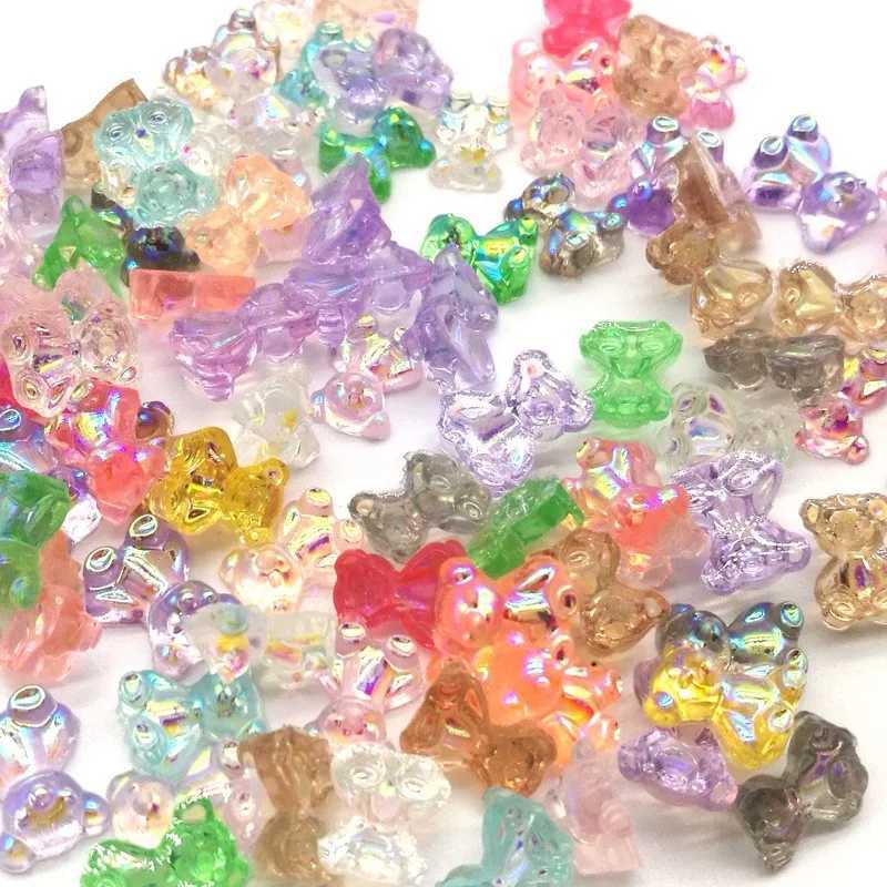 1/5/10/20pcs 3 size 3D cute bear nail art decoration fashion polishing UV gel DIY decoration random color processing accessories W240829