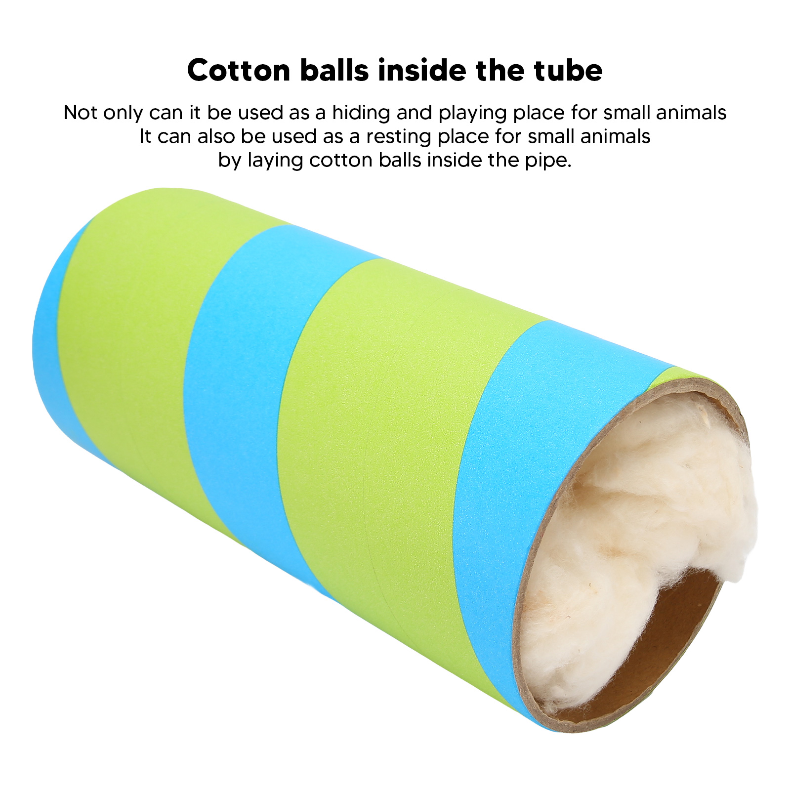 Hamster Play Tube Environmentally Friendly Safe Fun Tunnels Play Tube With Cotton For Small Pets