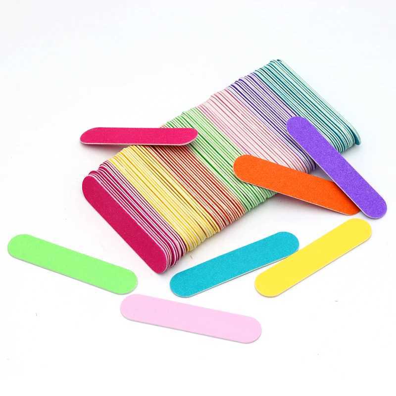 10/20pcs wooden nail file 9cm double-sided sanding buffer block polishing nail file manual tool professional sandpaper finger W240829