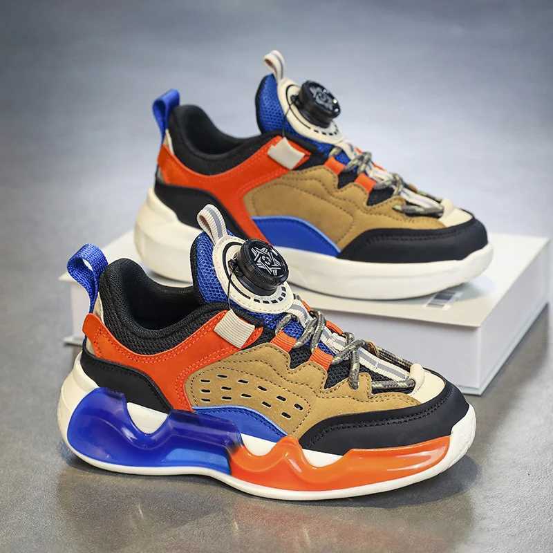 2024 New Kids Shoes Childrens Sneakers School PU Leather Boys Girls Casual Shoes Non-slip Outdoor Running Sports Tennis for Boys XJ250628