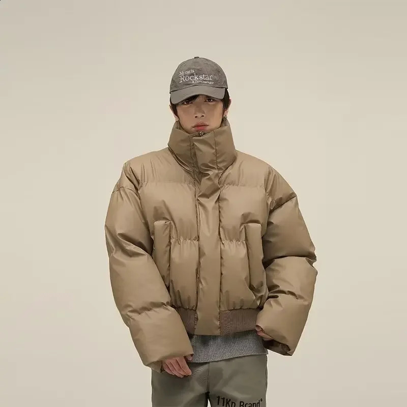 Autumn Winter Loose-fit Hooded Cotton Coat For Men Casual Zippered Sport Jacket Ideal For Spring Autumn Seasons 240829