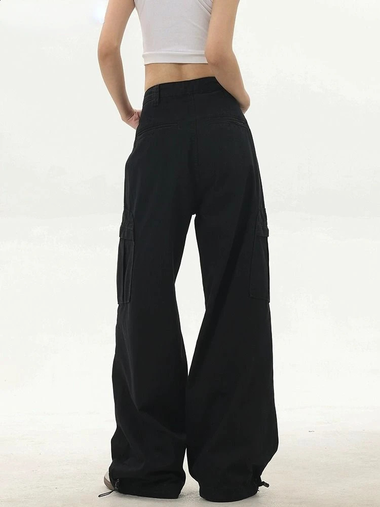 HOUZHOU Y2K vintage cargo pants womens bag high shooting jogging sports oversized Harajuku streetwear mens spring 240827