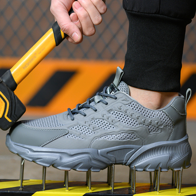 Breathable Mesh Safety White Protective For Men Women Work Sneakers Summer Lightweight Indestructible Shoes