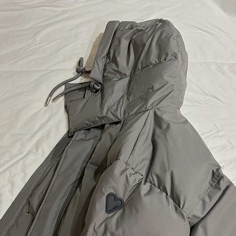 Women's Down Parkas Womens oversized inflatable jacket zipper winter hooded park loose and thick winter apron cotton jacket casual jacket Y240824