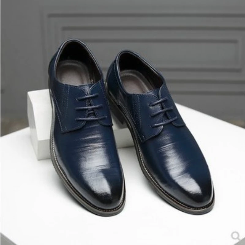 Zapatos Hombre Plus Size Men Leather Shoes Casual Shoes High Quality Luxury Business Dress All-Match Wedding Man