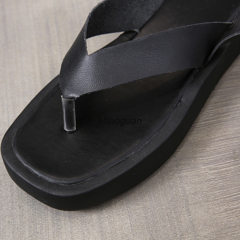 2023 New Summer New Thick-soled Sandals Women's Platform Slip-toe Ankle Cross Buckle Sports Sandals Gladiator Woman Beach Shoes