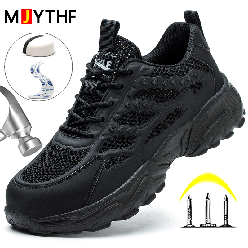 Breathable Mesh Safety White Protective For Men Women Work Sneakers Summer Lightweight Indestructible Shoes