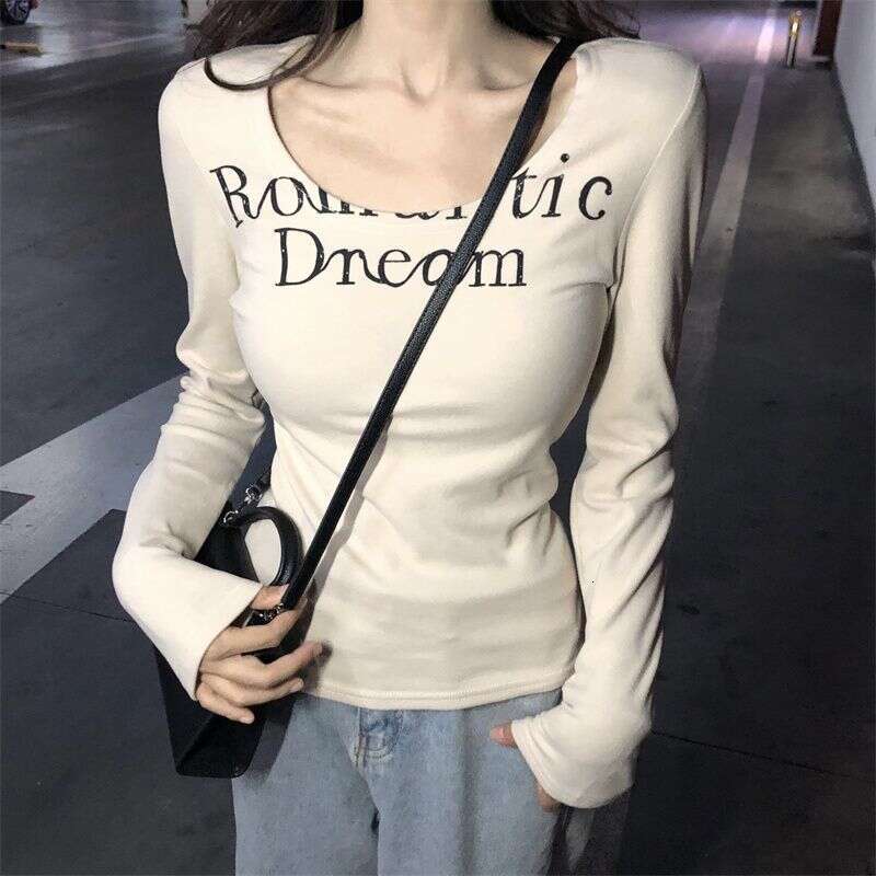 Cotton Top for Women Off White Clothing 2024 Tee Skinny Woman T-shirt Slim New Arrivals Korean Fashion Aesthetic Trend in Tshirt