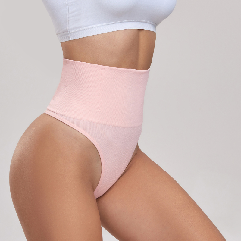 Three piece set - Women's shapewear, high-quality solid color, high waist, high elasticity shorts, abdominal compression, shaping effect - XY4104