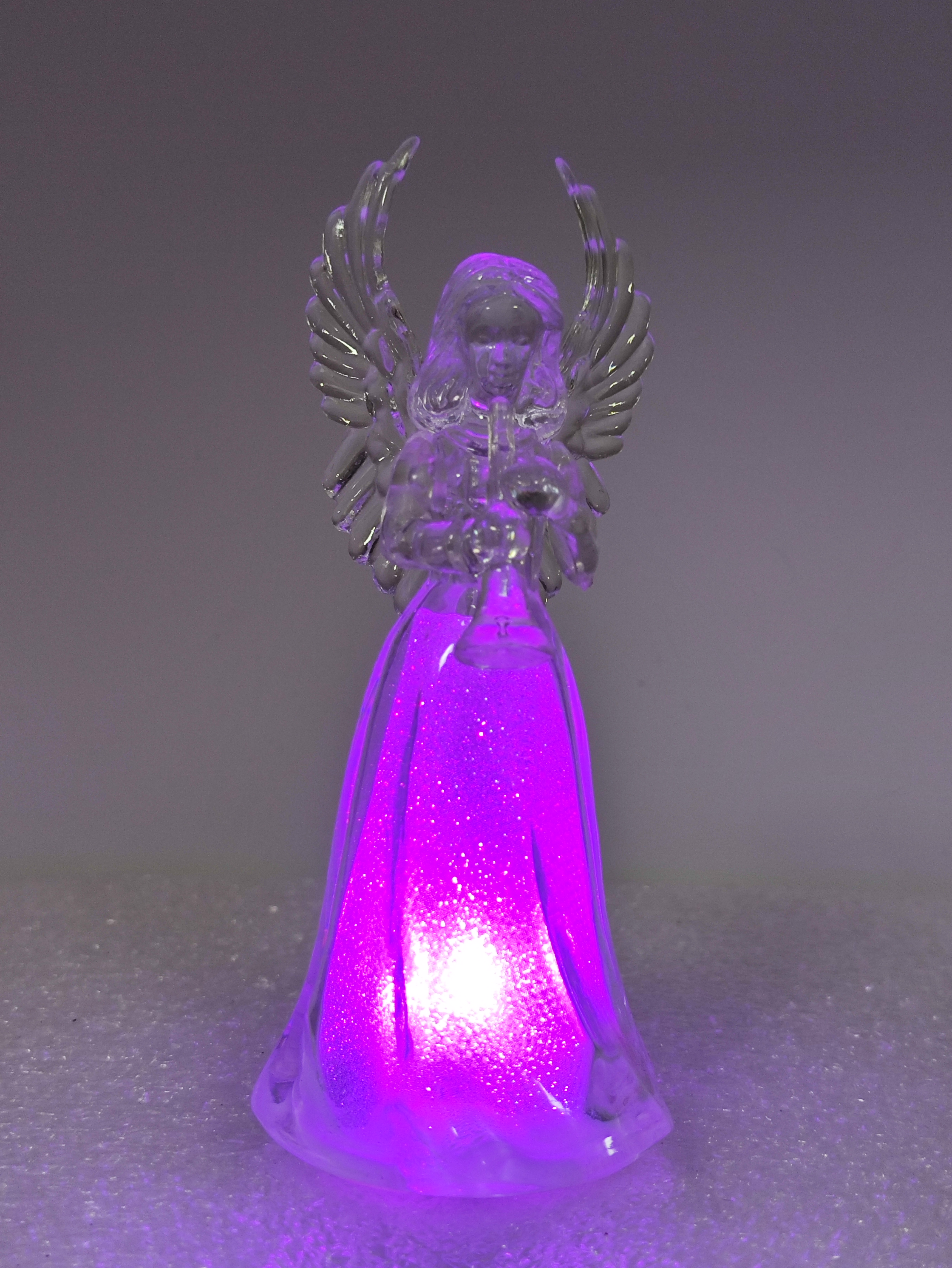 Mini angel 4-piece LED light Christmas gift PS material decoration