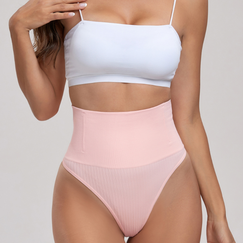 Three piece set - Women's shapewear, high-quality solid color, high waist, high elasticity shorts, abdominal compression, shaping effect - XY4104