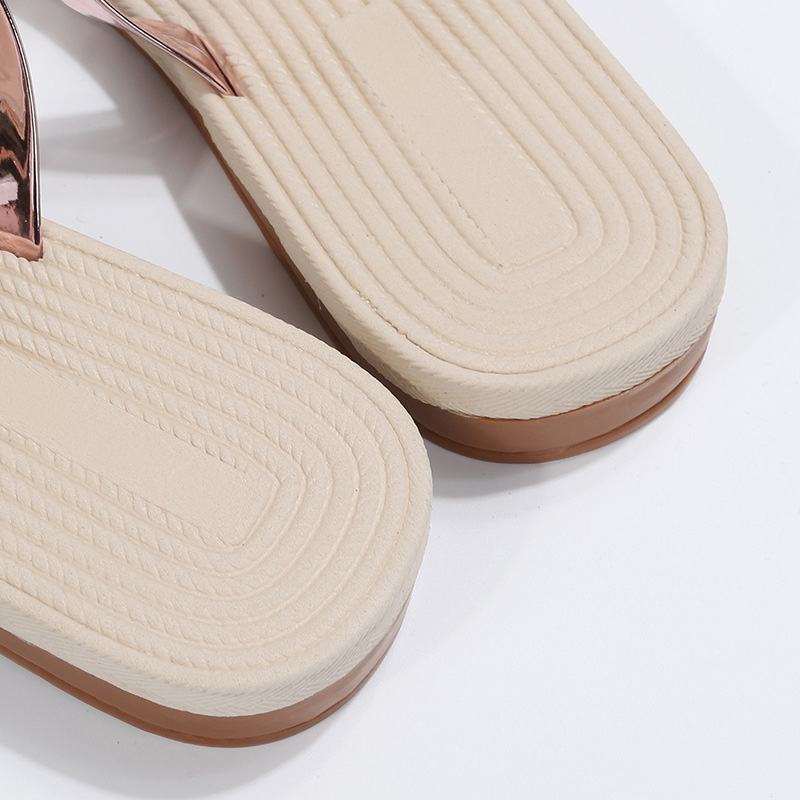 Summer 2023 Women Slippers Large Size Set-Toe Shoes Fashion Outer Wear Beach Rhie Flat Casual New Sandals atos Mujer 56e7