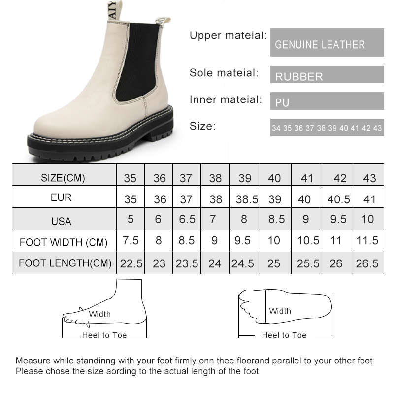 Women Chelsea Boots Genuine Leather 2024 Autumn Winter Trend Thick-soled Women Ankle Boots All-match Marton Boots Ladies