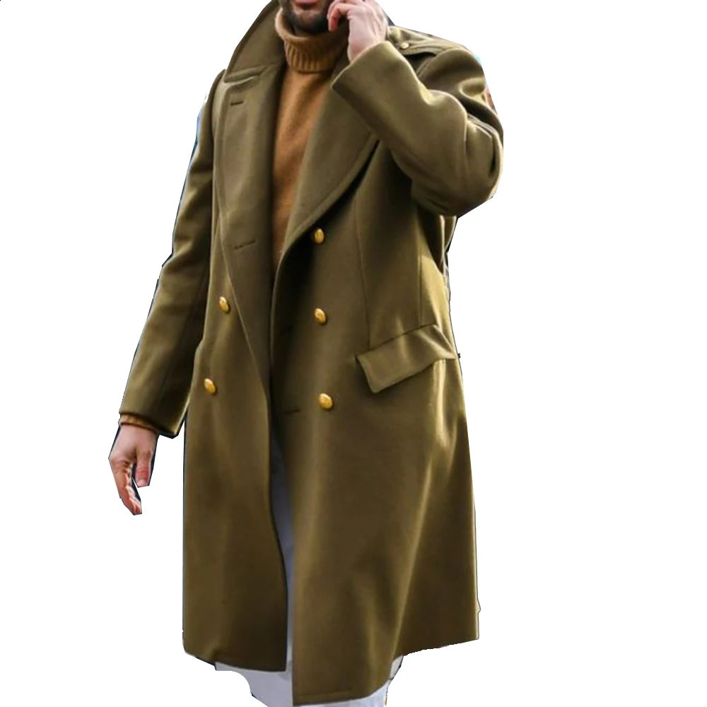 Mens clothing wool coats comfortable business workwear for mens commuting fashionable ultra-thin cashmere coats mens casual mens winter clothing 24082