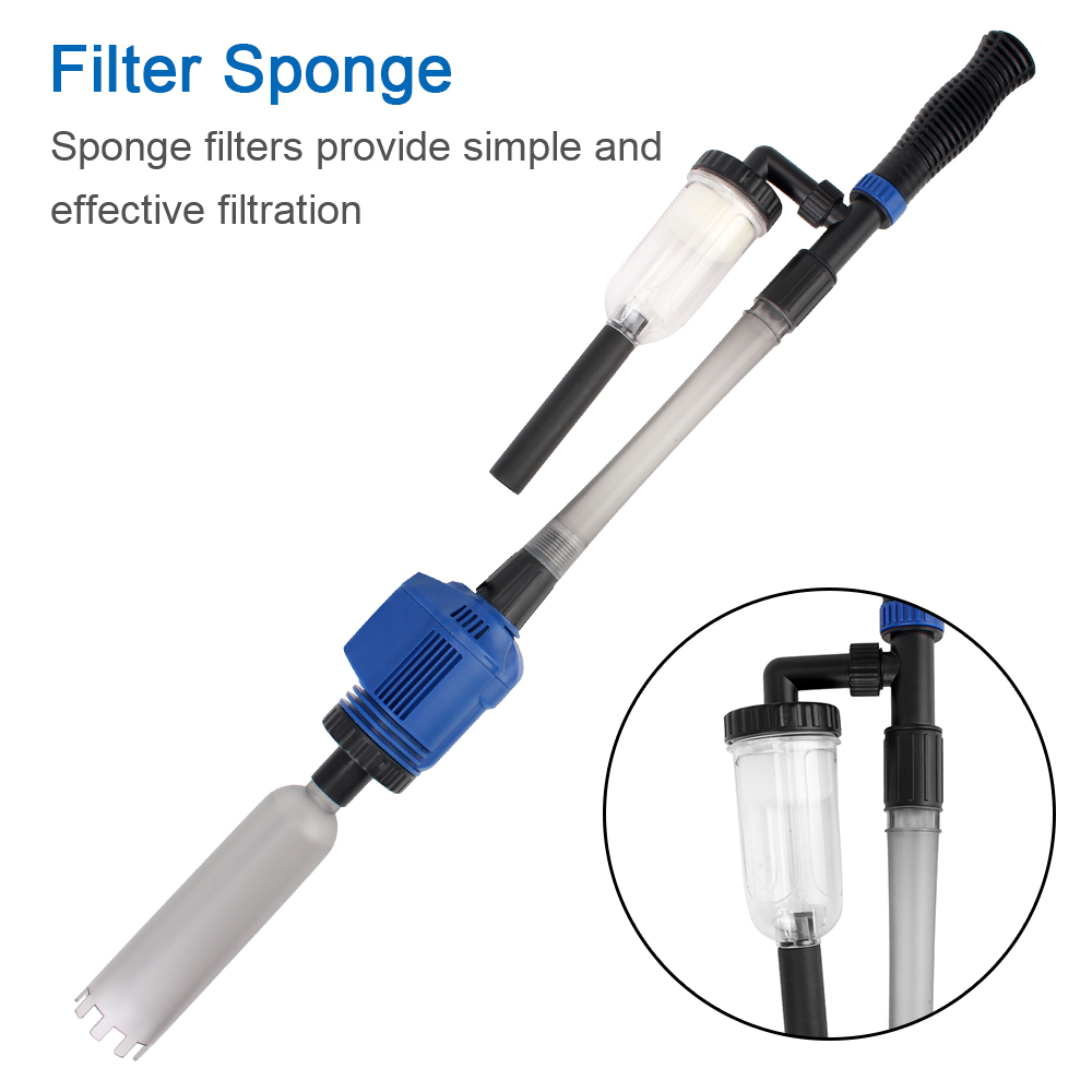 Electric Siphon Filter Vacuum Gravel Water Changer Fish Tank Sand Washer Aquarium Siphon Operated Cleaner US Plug