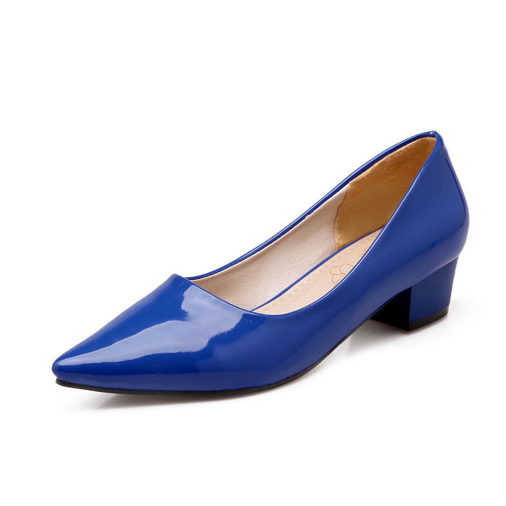Low Fashion Heels Elegant Pumps Women's Casual Candy Yellow Blue Red Nude Short Heeled Office Wedding Dress Shoes Ladies 09f3