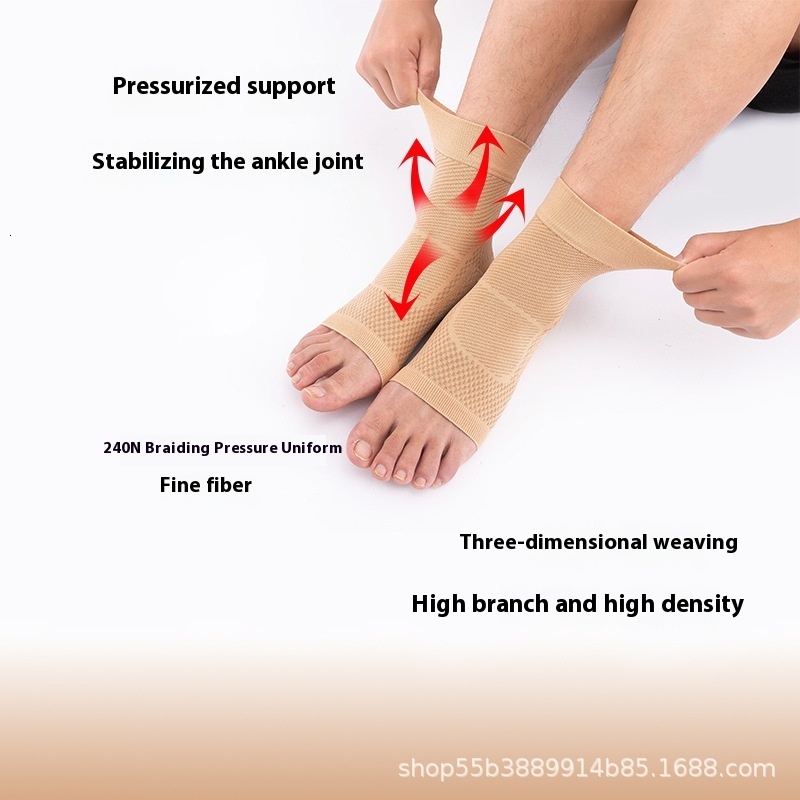 Dual way double needle nylon sports socks with pressure for ankles, hiking running sports, anti sprain and ankle wrist protection