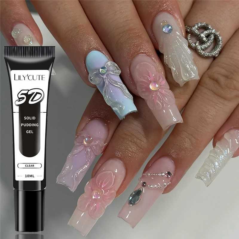 LILYCUTE 5D solid pudding embossed lining gel nail polish Korean style painting texture modeling three-dimensional modeling nail art gel W240829