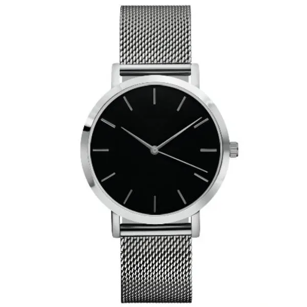 2024 Swiss new men's business watch net steel belt fashion 8-color quartz watch