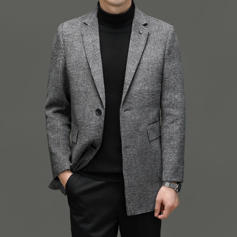 - Business and Leisure Trends - Italian Style Slim Suitable for Comfortable Fashion Hosts Travel Wedding Mens Wear Wool Coat Wool 240829