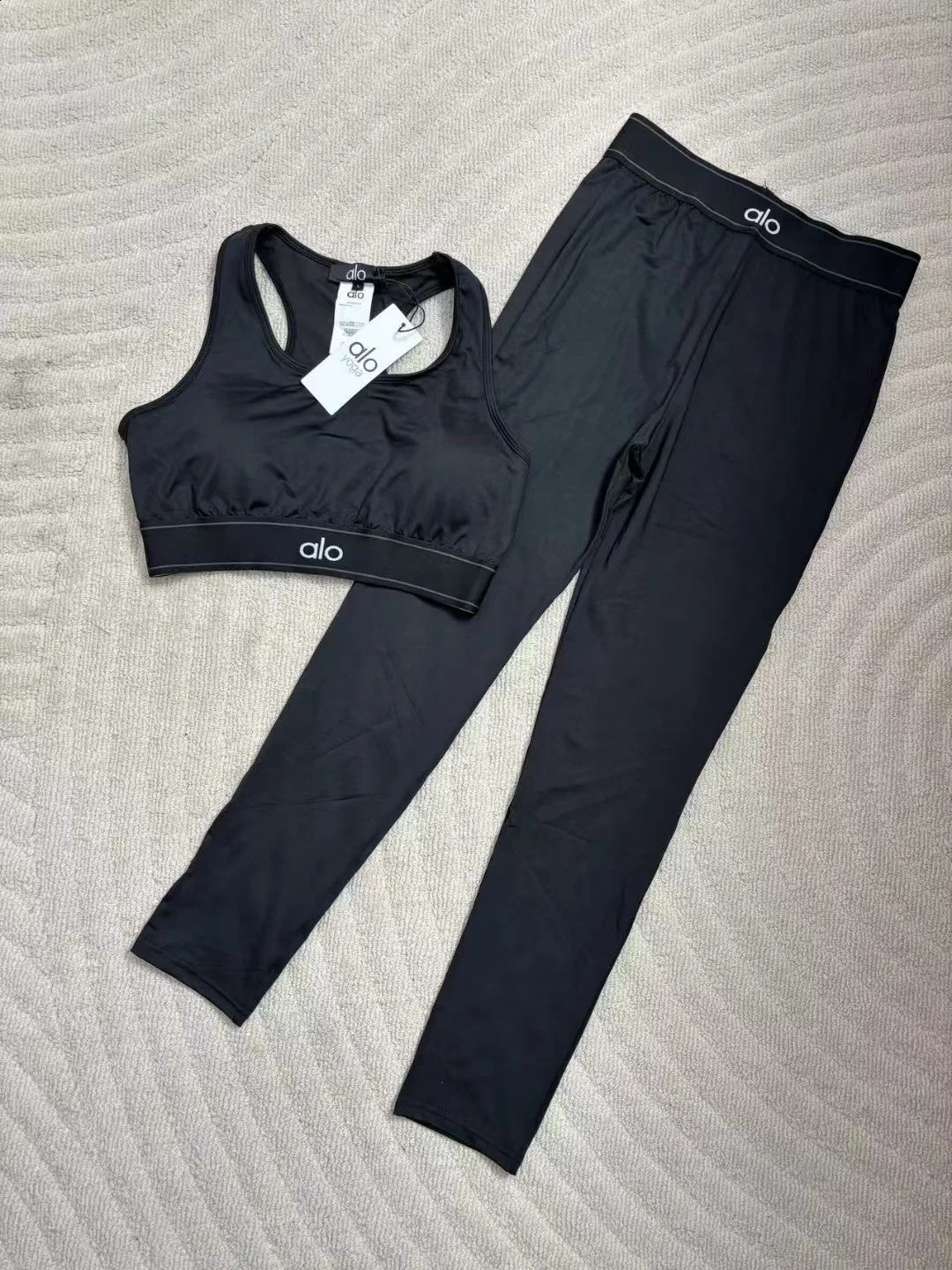 2024 Summer Womens Sexy Two Piece Set with Strap Up Neck Hanging Sleeveless Top and Wide Leg Pants 240829