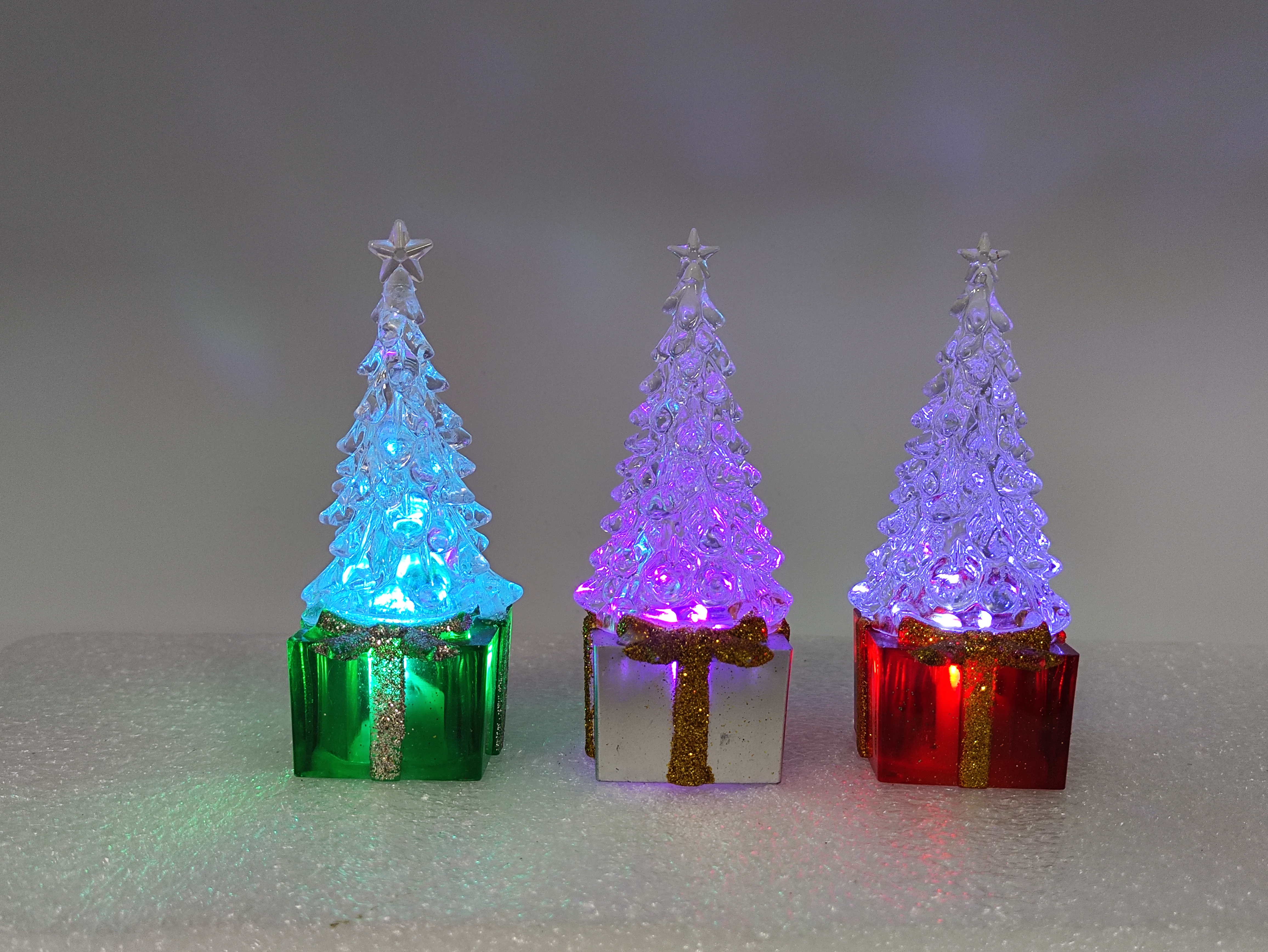 Five star Christmas tree gift box three sets to give children holiday gifts PS material small ornaments