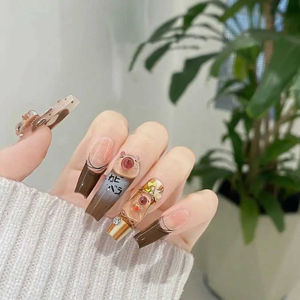10/20 nail art accessories cute cartoon mini puffs DIY nail resin charm flat back jewelry used for ergonomic decoration W240829