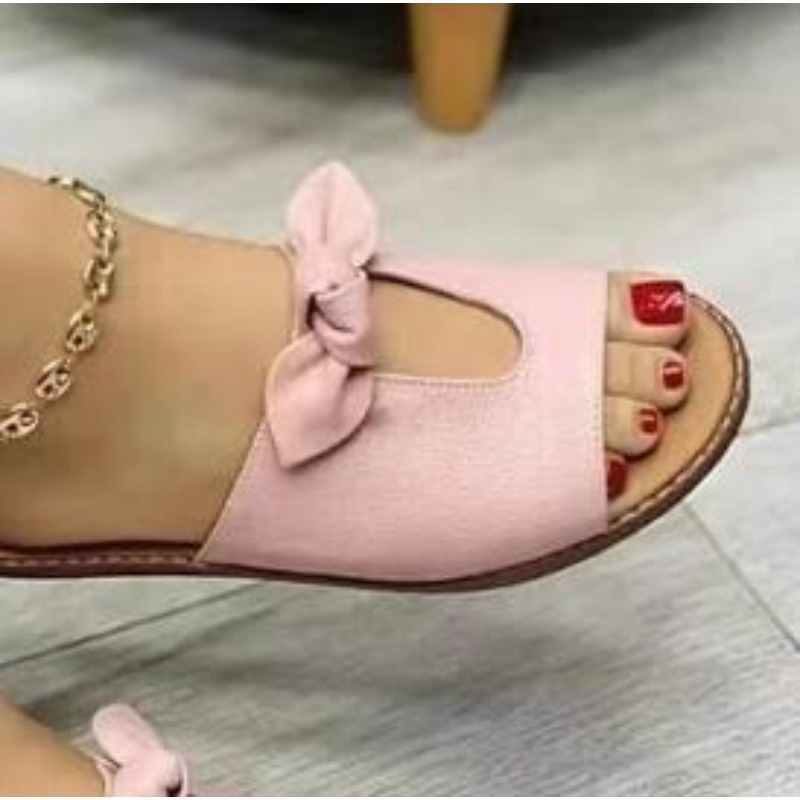 Flip New New ps Summer Women Slippers Shoes Cute Butterfly-Knot Flats Casual Solid Color Beach Sandals atos Mujer b6d4