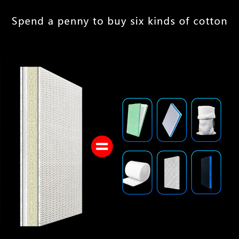 New 8D Aquarium Filter Fish Tank Sponge Filter No Glue Foam Biochemical Cotton Aquarium Fish Ponds Water Filtration Accessories