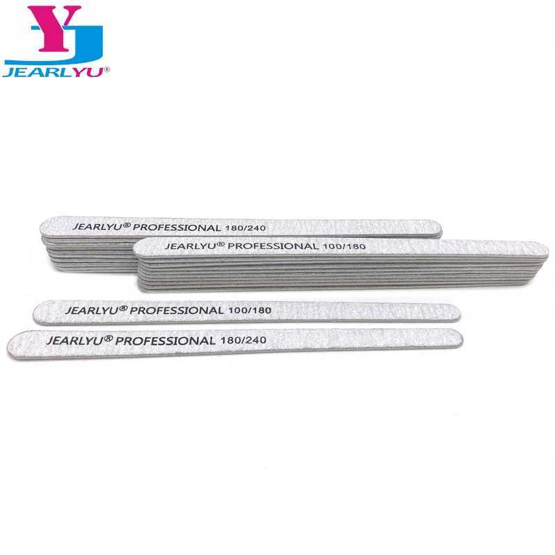 10 pieces/batch of wooden nail files 100/180/240 gray sandpaper buffer block professional foot treatment gel polishing file tool set W240829