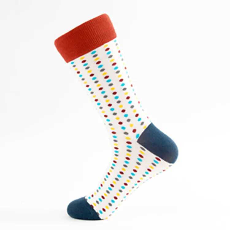 Men's Socks 5 pairs of socks large size colorful happy trendy socks wholesale medium and high tube casual mens socks manufacturers socks Y240830K