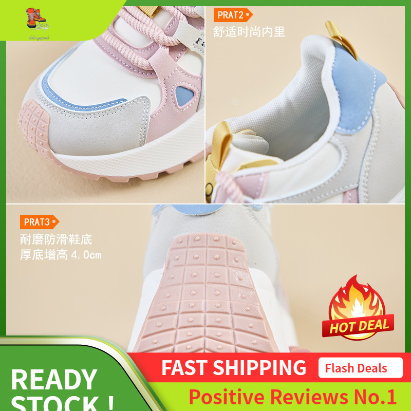Ddmysports Ins Korean Version New Dad Shoes For Women Autumn Student Running Sports Thick Sole Height Increasing Leisure Street Photo BN OUTDOOR