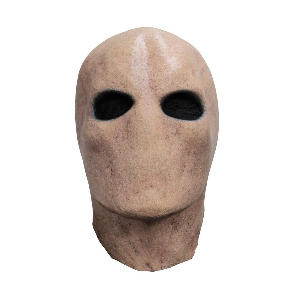 Slenderman Mask Cospaly Creepy Horror Faceless Man Alien Skull Latex Helmet Halloween Carnival Party Costume Props 240829