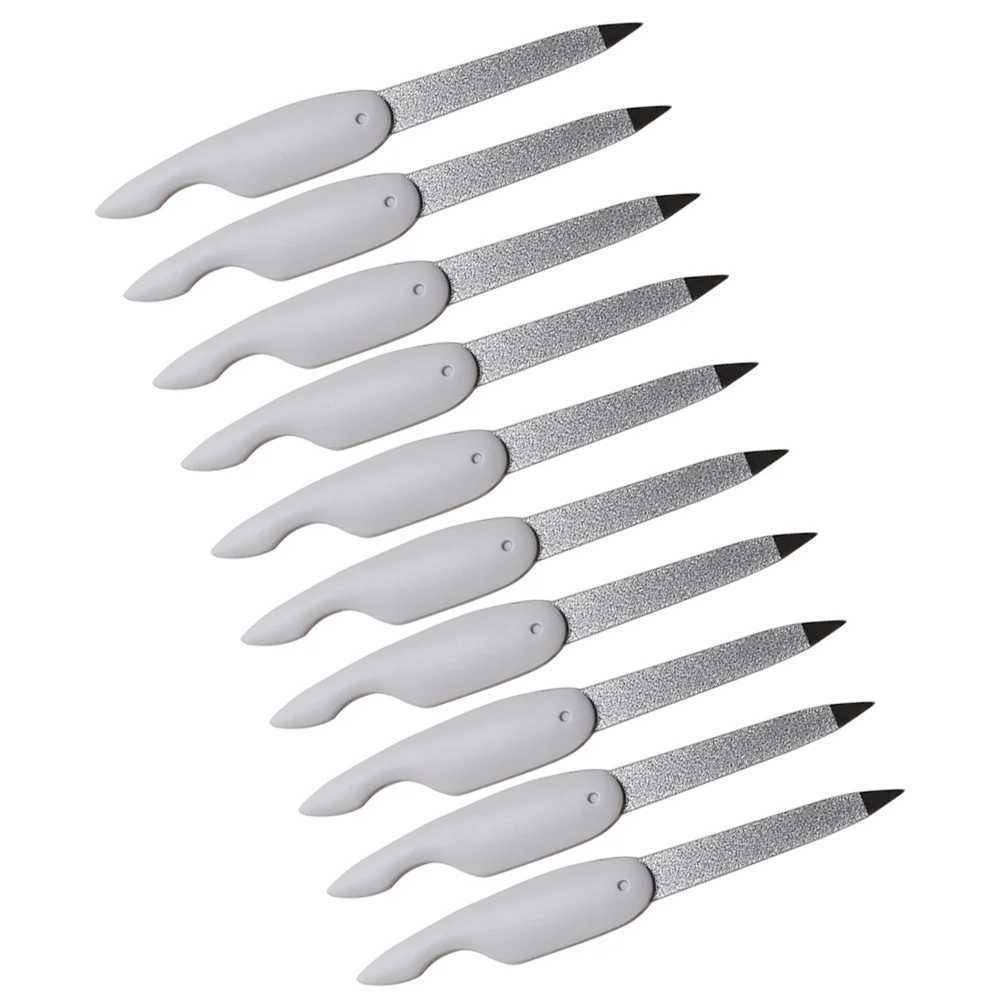 10 folding nail files gel polishing buffer files Manicure double-sided folding W240829