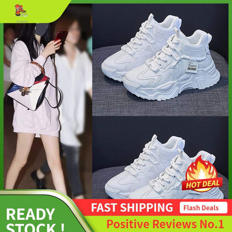Ddmysports Spring New Ins Korean Edition Igh Top Dad And Women S Student Eight Increasing Sports Running Casual Shoes K OUTDOOR